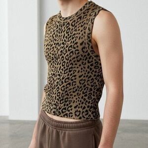 BALENCIAGA glitter knit tank top